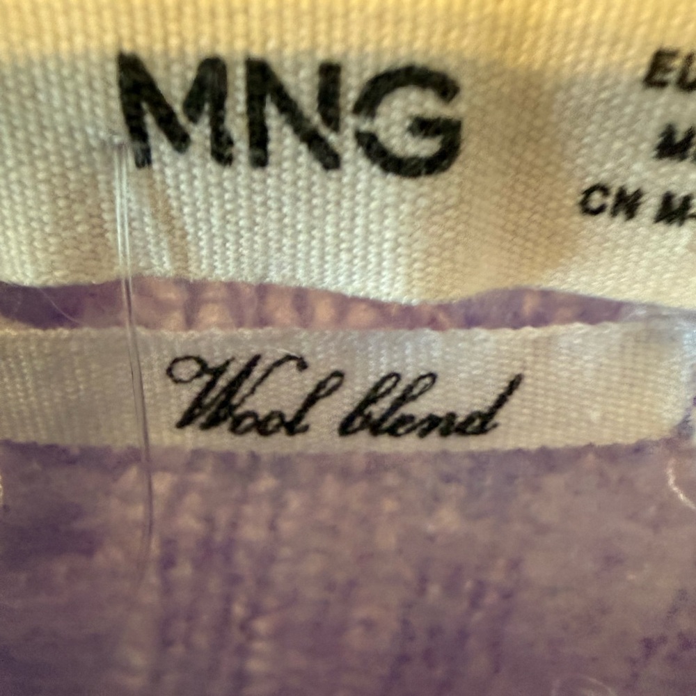 Mango Lavender Cable Knit Sweater EUC - Picture 7 of 7